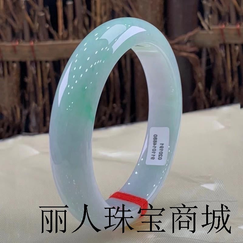 老坑正品翡翠玉手镯冰糯种阳绿糯种浅绿正圈玉镯原石圆镯子玉石款