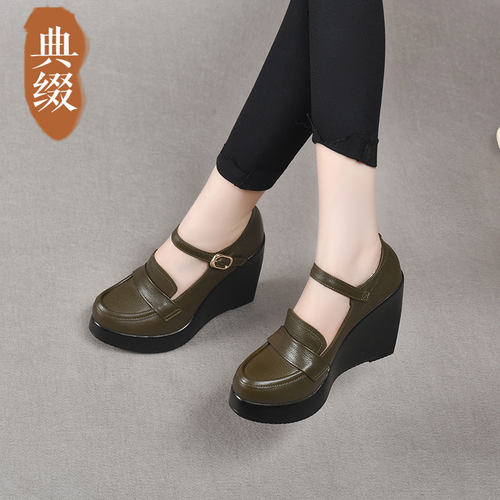 厚底玛丽珍鞋女乐小个子松糕
