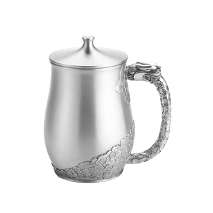 皇家雪兰莪台北国立故宫博物院翔龙锡啤酒杯精美锡制马来西亚进口