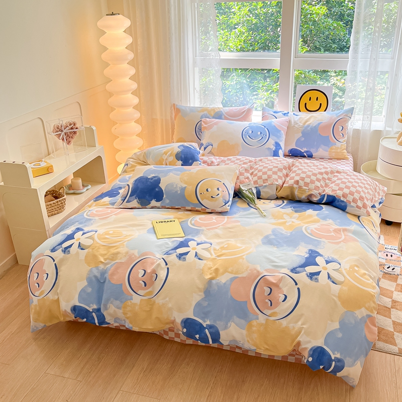 全棉四件套不起球不掉色适合裸睡