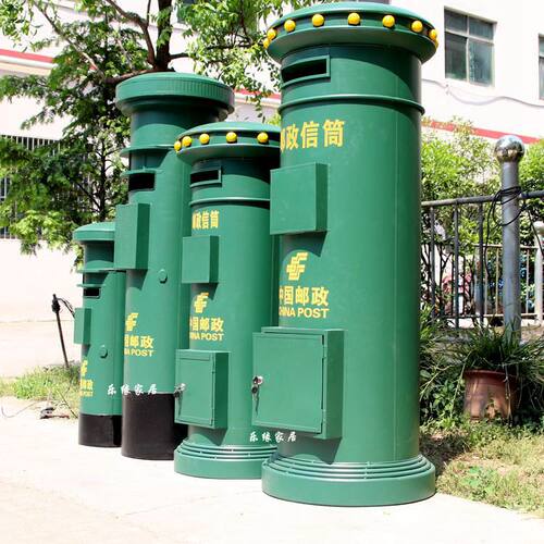 定做铁艺中国邮政邮筒酒吧咖啡厅