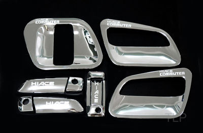 适用于HIACE200系丰田海狮20142015款豪华电镀拉手盖门腕套装