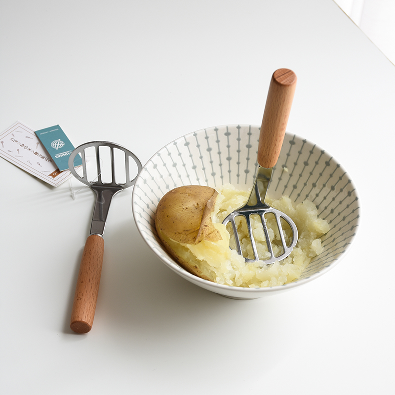 日式不锈钢土豆泥南瓜泥挤压器辅食水果泥捣烂器压薯器挤汁压豆器