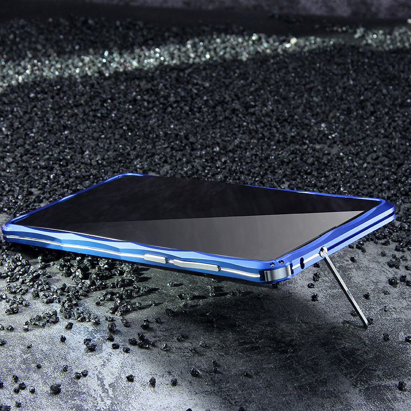 iMatch Slim Light Aluminum Metal Shockproof Bumper Case with Kickstand for Xiaomi Mi MIX 2