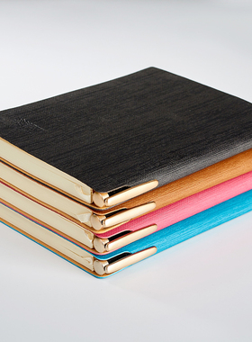bowen博文36905时尚创意笔记本缺口插笔记事本36K办公用品文具本子B6日记本多色横格纹可定制LOGO订做