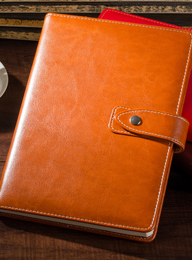 bowen博文DS1118/DS1125商务办公学习通用笔记本PU皮面A5B5按扣记事本文具工作会议本手帐账日记本可定制LOGO