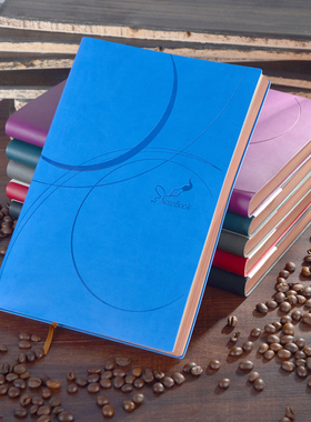 bowen博文231压线条糖果色笔记本A5商务办公文具记事本25K工作会议记录本大学生学习日记本子加厚喷边设计