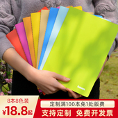 bowen博文FX0768 FX0769办公软抄本子A5记事本通用笔记本软面抄学生作业写字练习本日记本炫彩糖果色缝线本