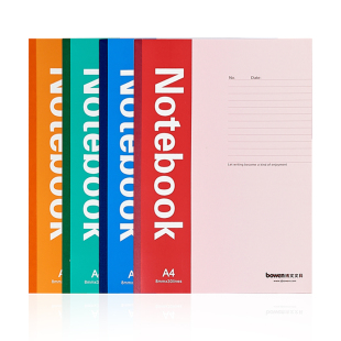 bowen博文文具A5B5A4软抄本学生作业本notebook记事本胶装 订本笔记本办公用品本子16K大号加厚软面抄 本无线装