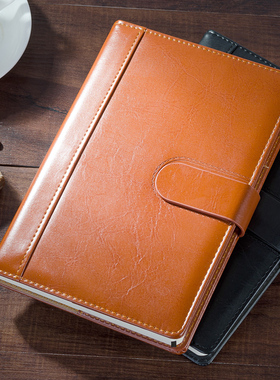 bowen博文25177/18177磁扣商务笔记本A5B5创意拼接日记本加厚办公用品文具PU皮面精装工作会议记录本复古本子