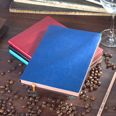 bowen博文文具531带金属吊坠牌PU软皮面商务记事本A5办公笔记本子效率手册25K加厚喷边设计韩版 大学生可定制