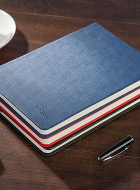 bowen博文文具7701/7702/7703/7704商务办公笔记本PU硬皮面A5B5工作会议计划记事本简约日记本子企业LOGO定制