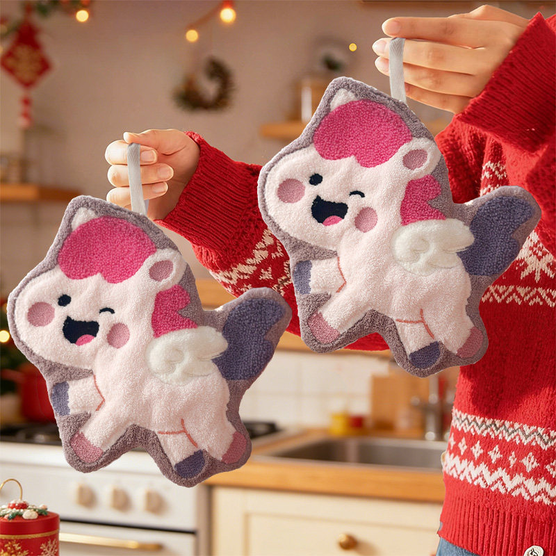 马年珊瑚绒可爱擦手巾挂式吸水加厚卫生间擦手帕毛巾方巾厨房抹布,家庭/个人清洁工具,厨房擦手巾,淘宝优惠券,粉丝福利购,淘宝优惠卷