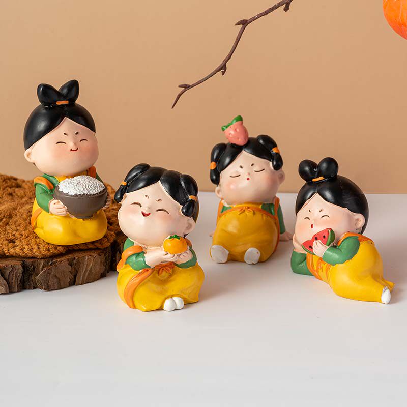 古风唐侍女小摆件可爱少女心家居装饰品创意中式玩偶礼物桌面摆设