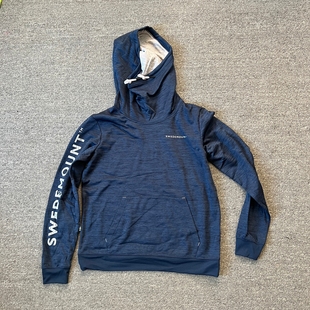 新品瑞典户外连帽长袖休闲运动外套男款薄绒春秋针织纯色套头卫衣