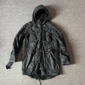 气质秋冬保暖连帽中长款 瑕疵英国冬装 外套加绒加厚派克服女款 风衣