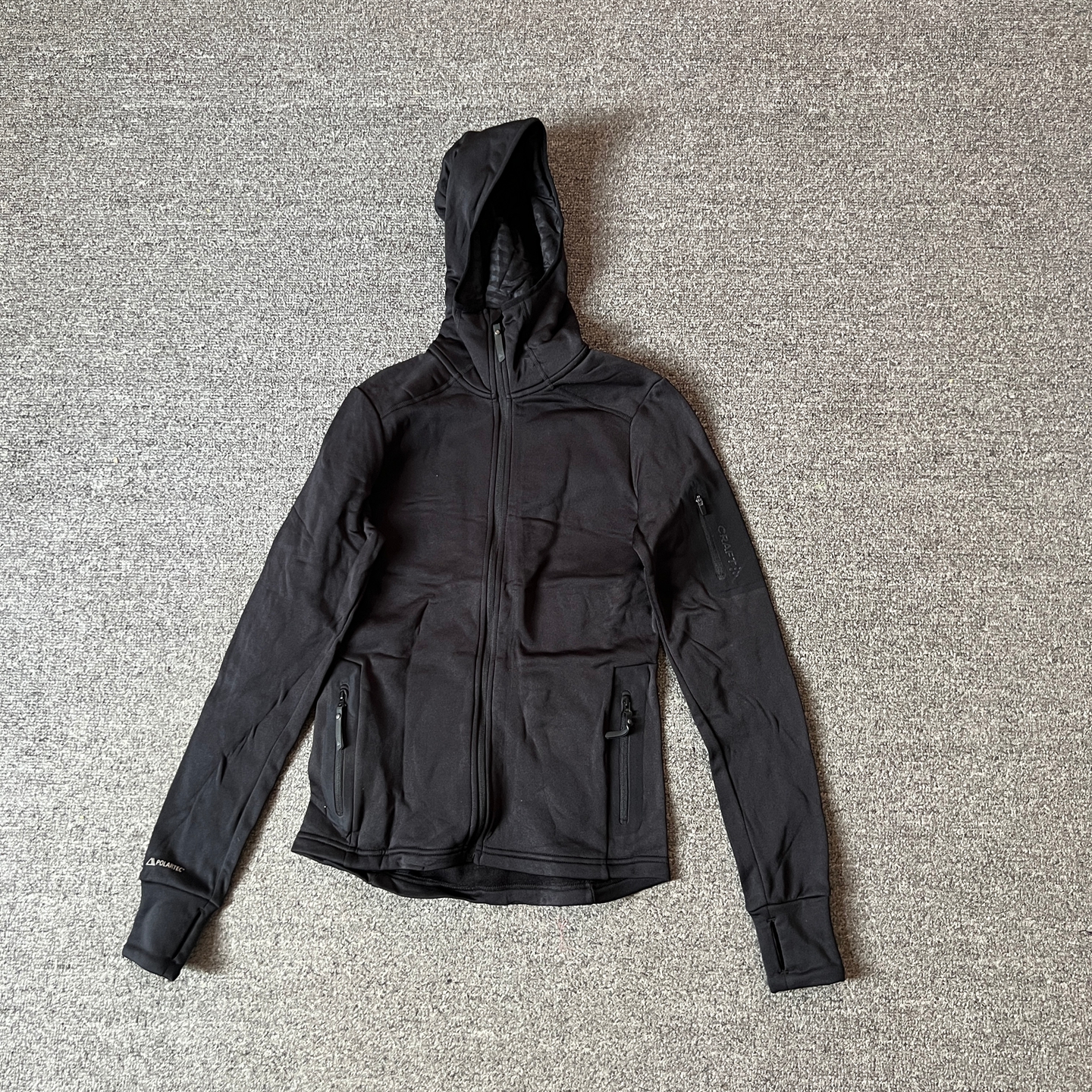 2025瑞典女款保暖连帽加绒训练长袖运动秋冬季跑步针织外套上衣