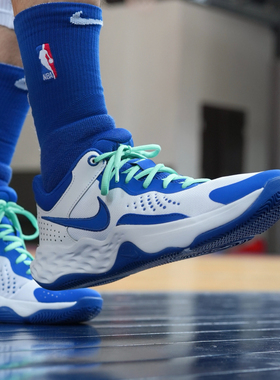 耐克/Nike 正品MID 3男子低帮减震实战耐磨篮球鞋蓝白DD9311-102