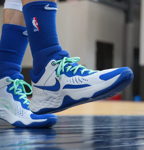 耐克/Nike 正品MID 3男子低帮减震实战耐磨篮球鞋蓝白DD9311-102