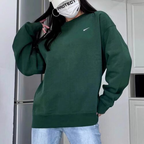 男子针织加绒卫衣套头衫