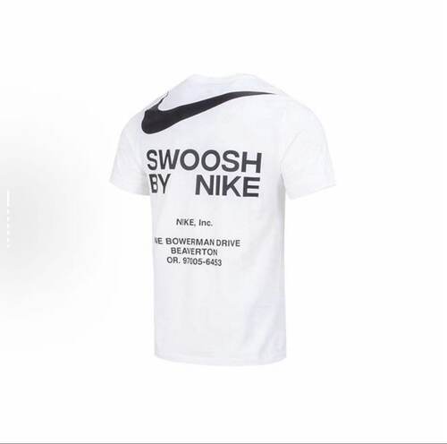 Nike/耐克 男子夏季运动休闲大勾印花透气纯棉短袖T恤 DZ2882-100