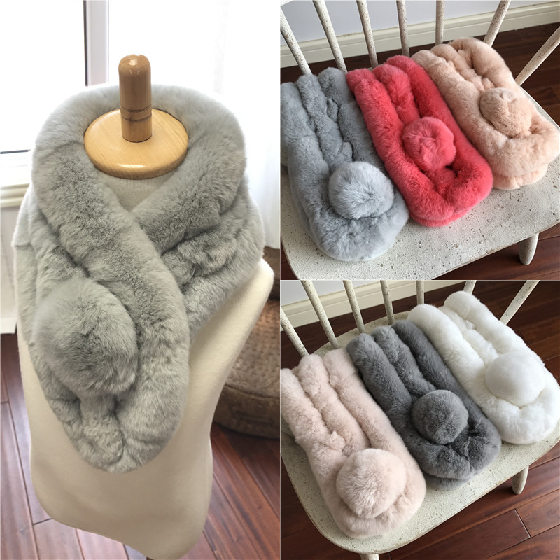 新品亲子款韩国儿童獭兔围巾冬季皮草女童加厚三管球真毛兔毛围脖在类目 童装/婴儿装/亲子装, 帽子/围巾/口罩/手套/耳套/脚套, 围巾中 - 来自Buy2taobao.com提供专业的淘宝代购服务