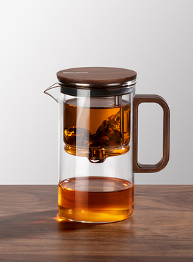 邦田磁吸飘逸杯泡茶壶冲茶过滤玻璃泡茶杯茶水分离茶具泡茶