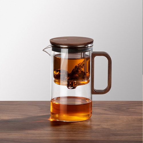 茶水分离玻璃磁吸飘逸杯邦田
