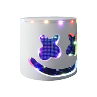 marshmello棉花糖头套百大DJ头盔 电音节气氛道具LED发光面具夜店
