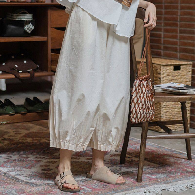 2026夏季文艺花苞裤日系灯笼裤女图片