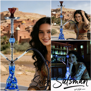 阿拉伯水烟全套壶烟斗酒吧水烟袋透明清吧烟壶烟锅拉巴特酒吧大烟