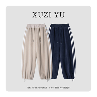 K772108 女运动风771 XUZI YU.小个子定制冬抽绳松紧腰加绒休闲裤