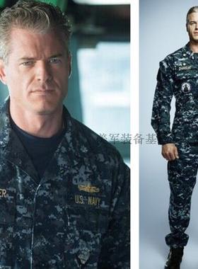 原品美国海军防滑甲板靴ADDISON皮靴海军作战靴美国海军黑色皮靴