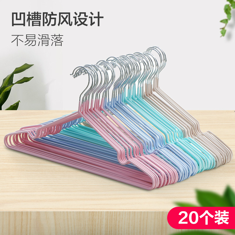 家用不锈钢浸塑防滑室外无痕晾晒衣架成人衣架挂钩衣服撑子衣服架|msdalam kategori penyatuan simpanan, pakaian Wash/Sun/Care Products, Hanger - dari Buy2taobao.com untuk memberikan perkhidmatan ejen Taobao profesional membeli
