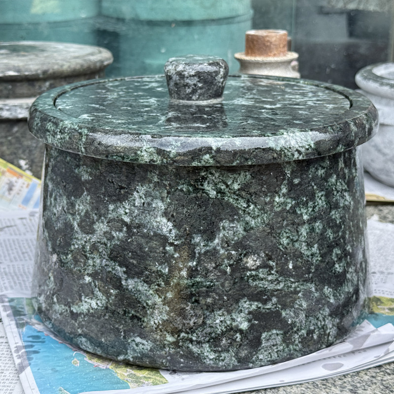 精品正宗西藏墨脱石锅家用高档天然皂石煲汤炖汤养身锅直筒基础款