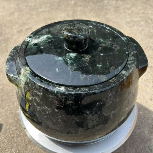 圣地莲花墨脱石锅小奶锅天然皂石16种微量元素手工精刨养生炖汤锅