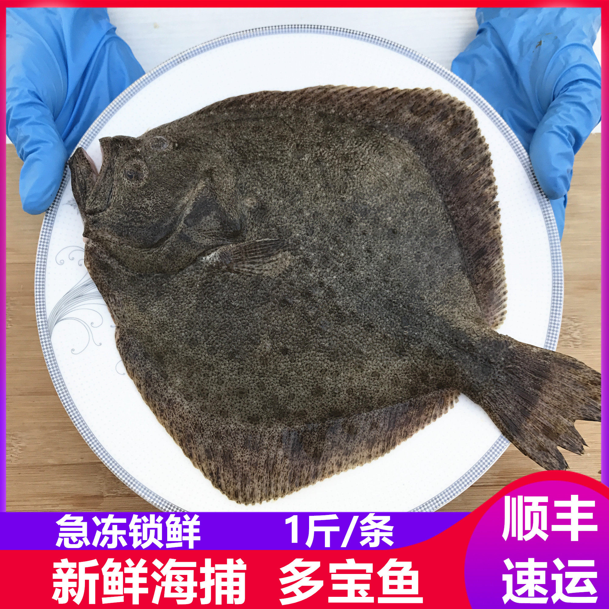 野生多宝鱼比目鱼海鲜鲜活新鲜石斑鱼深海鱼鲜活鲽鱼海鲜 3斤包邮