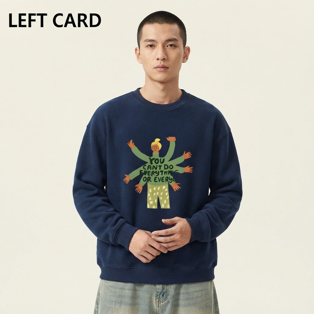 香港潮牌明星同款高级感设计插画休闲纯棉长袖T恤情侣衣服打底衫
