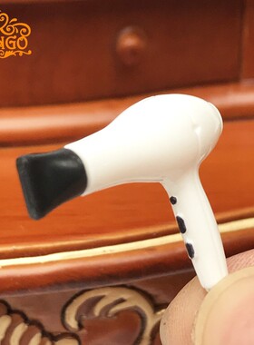 1:12娃娃屋dollhouse迷你模型配件场景 精致白色吹风机OB11用