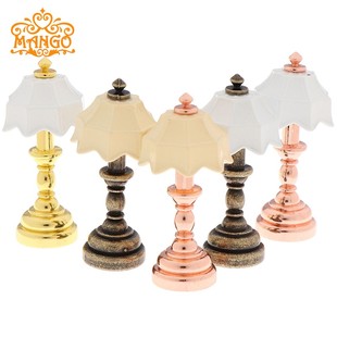 金属蒂凡尼台灯床头灯 12娃娃屋dollhouse迷你模型场景OB11道具