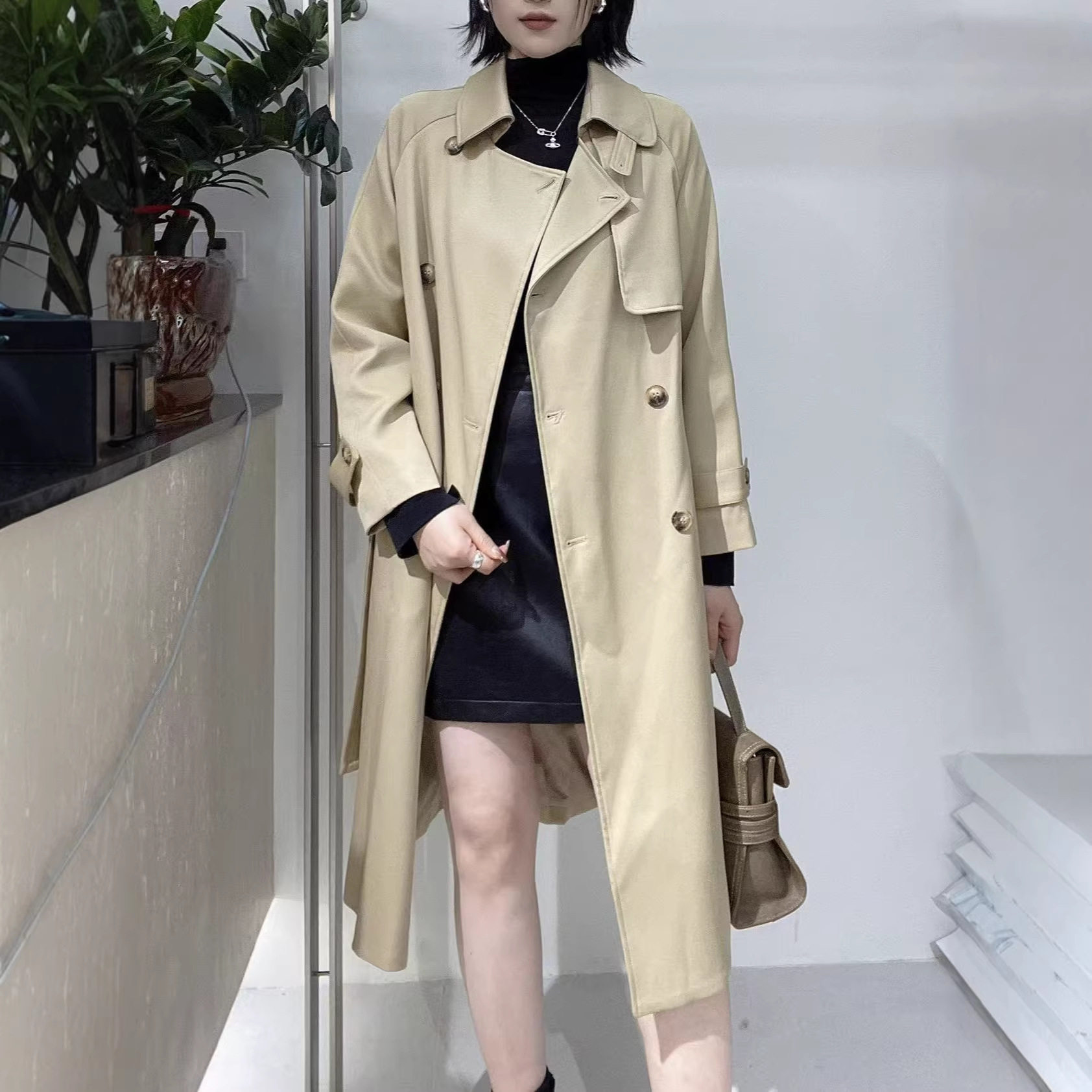 风衣外套女2026秋冬新款小个风衣