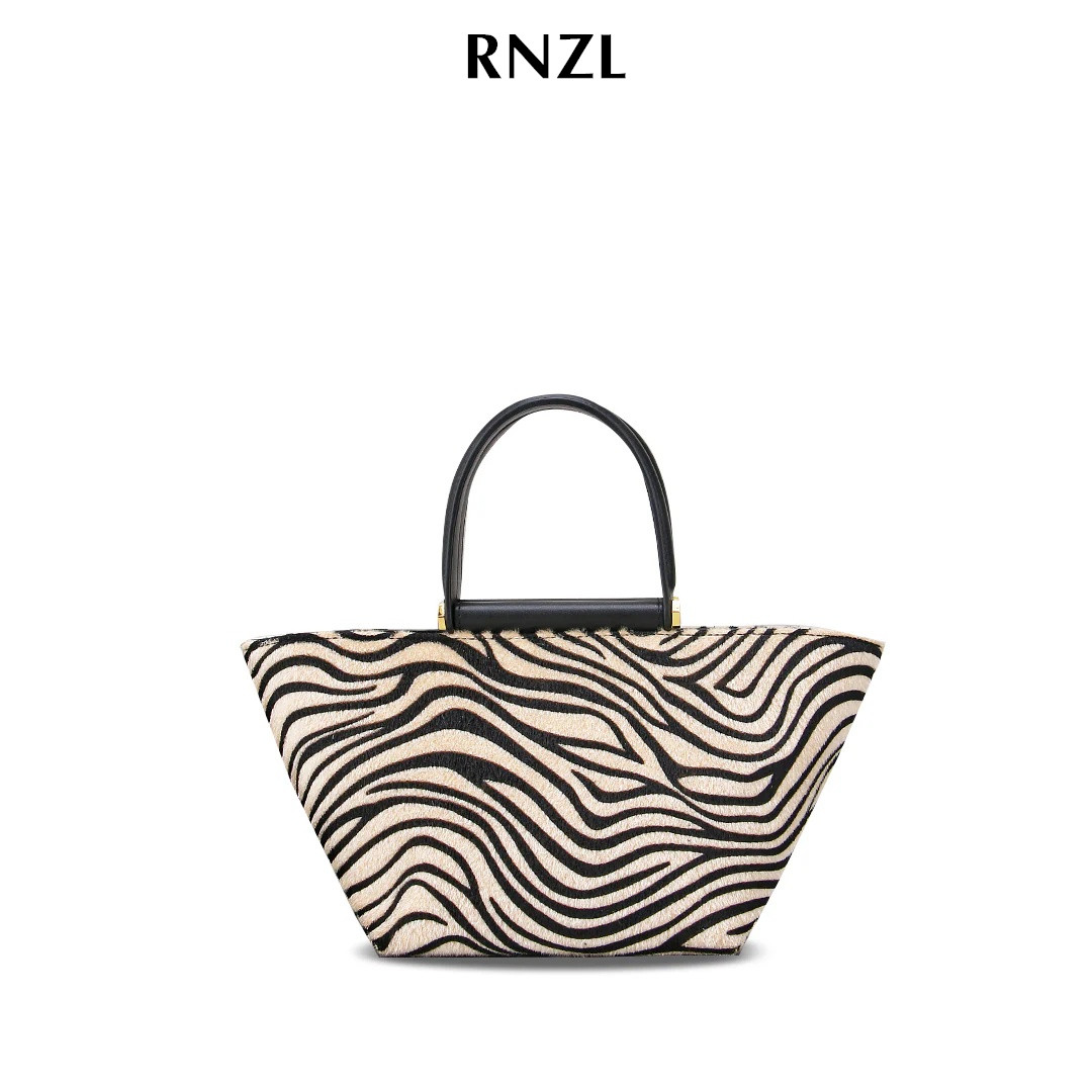 RNZL 斑马纹时尚百搭单肩斜挎包女简约风格小众设计感手提包