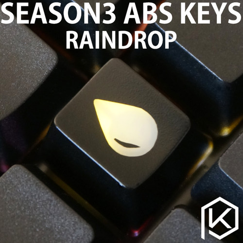 【KP】ABS机械键盘个性透光键帽 F区esc R4高度 雨滴raindrop水滴