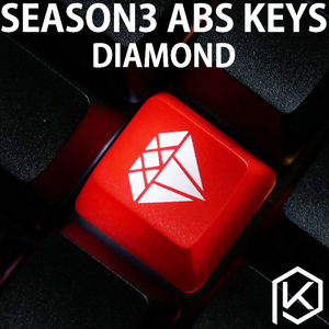 【KP】ABS机械键盘个性透光键帽 F区esc R4高度 红黑钻石diamond
