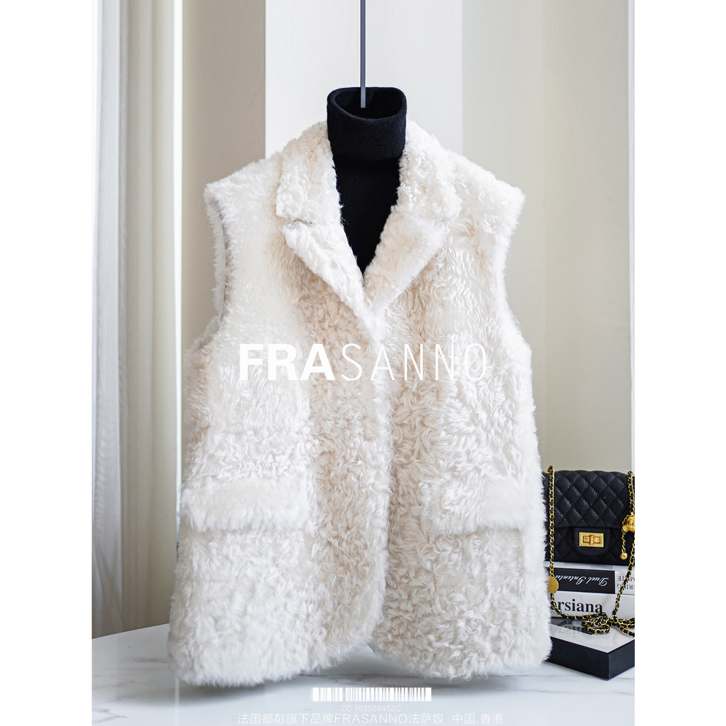 FRASANNO【法国乐芙兰】皮草马甲女外套皮毛一体年轻款 时尚 显瘦