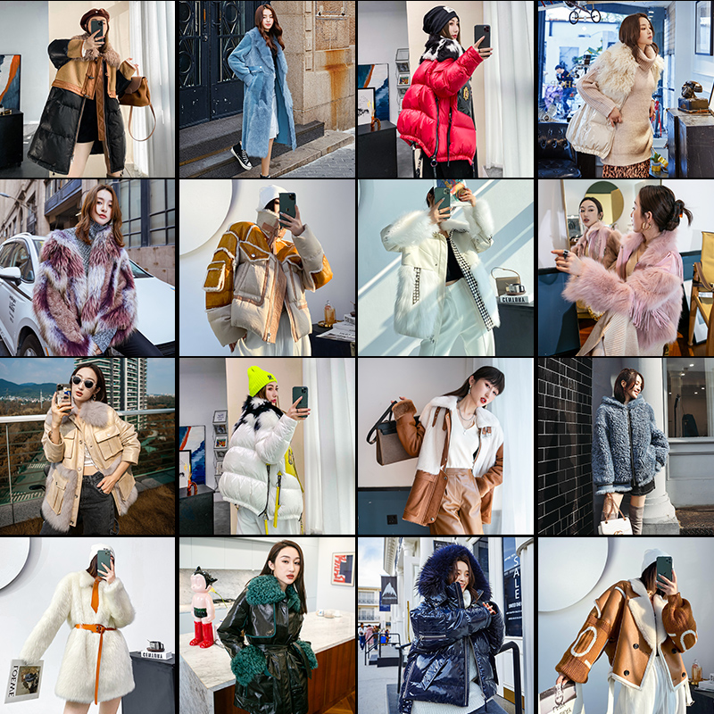 孤品斷碼清倉2024年皮毛一體女外套皮草羽絨服水貂毛整貂真皮羊皮