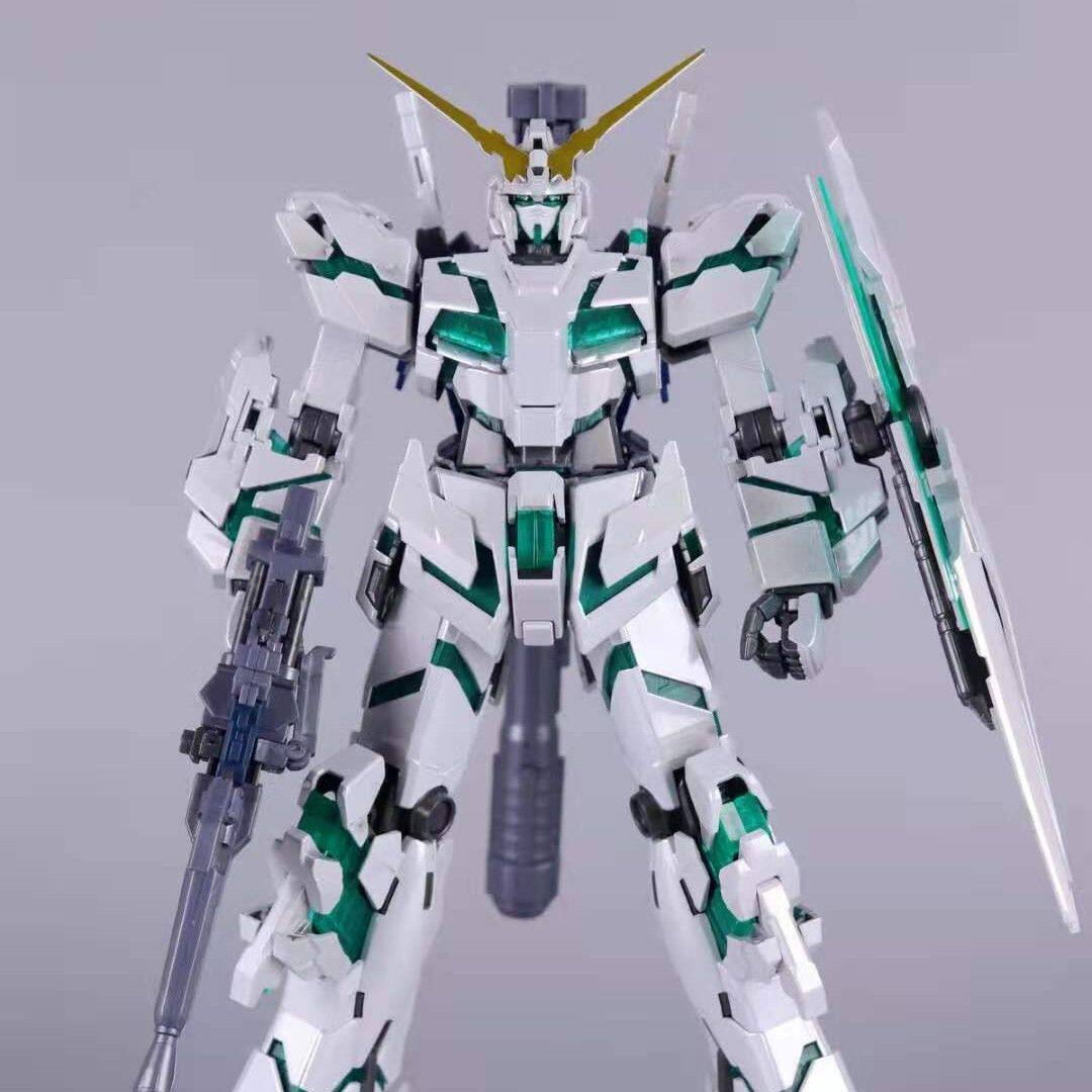 现货大班6637S MG 1/100 OVA独角兽红绿双骨可变形爆甲  拼装模型