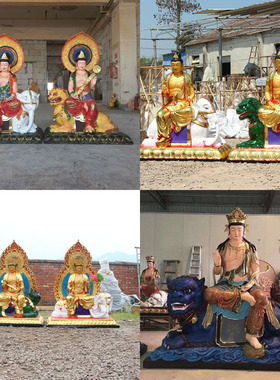 厂家直销树脂文殊普贤佛像摆件