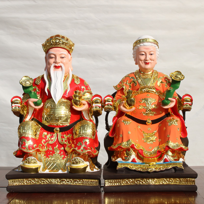 土地公婆神像社公招财摆件 福德正神 土地爷奶土地神家用树脂佛像 Изображение 1 土地公婆神像社公招财摆件 福德正神 土地爷奶土地神家用树脂佛像 Изображение 1
