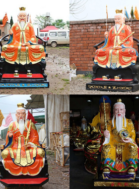 做工精细姜子牙树脂彩绘供奉摆件